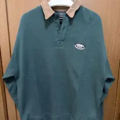 HUF ラガーシャツ スウェット グリーンのサムネイル