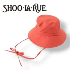 SHOO・LA・RUE❤アウトドアハット コーラルピンク紐付き シューラルー