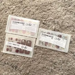 新品　ネイルシール　3点セット　フット　ハンド　シール　おしゃれ　ラメ