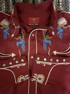 CREAM SODA レーヨンギャバ ウエスタンシャツ 金タグ 80sビンテージのサムネイル