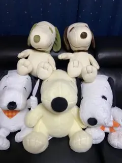 新品・タグ付き　PEANUTS SNOOPY スヌーピー　５体まとめ売り