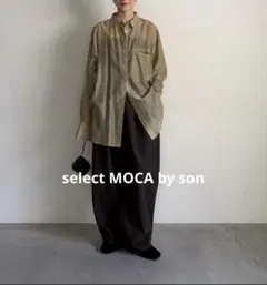 【select MOCA by son】シアーオーバーシャツ
