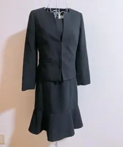 【EMMAJAMES】ノーカラーワンピーススーツ 9号