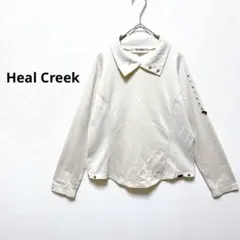 Heal Creek カットソー L 長袖 襟 ハイネック 犬 刺繍 ゴルフのサムネイル