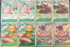ワンピースカード　８枚セット　緑
