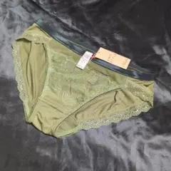 断捨離中♪トリンプ♪オリーブグリーン 花柄刺繍ショーツ M