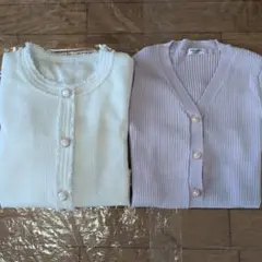 ⭐まとめ売り⭐半袖ジャケット 五分袖ニットカーディガン 2枚組 Mサイズ