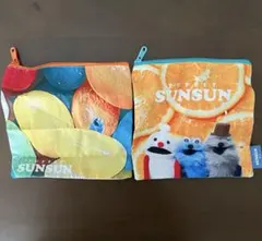 パペットスンスン　バラエティーコレクション　スクエアポーチ　2個セット