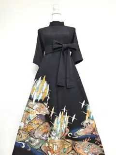 着物リメイクワンピース3706