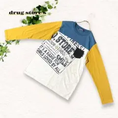 美品❗️【ドラッグストアーズ】レディース長袖Tシャツ 配色 ロンT カジュアル