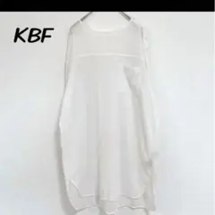 アーバンリサーチ KBF コットンカットソー チュニック 長袖 肩ボタン 白