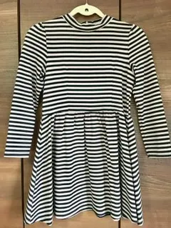 【レトロガール】ボーダーワンピース