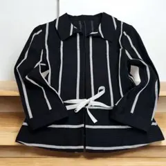 [未使用品] ボールジィ　リボン　ストライプ　テーラードジャケット　ネイビー　M