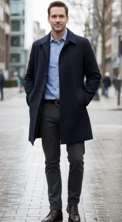 ABAHOUSE アバハウス キルティングインナー　ステンカラーコート 紺 2