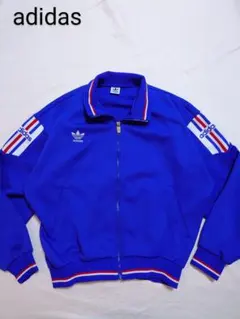 90s アディダス トラックジャケット デサント製 刺繍ロゴ