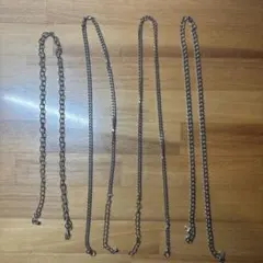 シルバーチェーンネックレス　4点セット