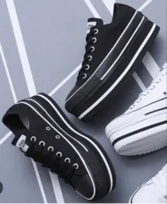 コンバース チャンキーライン 厚底 スニーカー ブラック 23.5cm