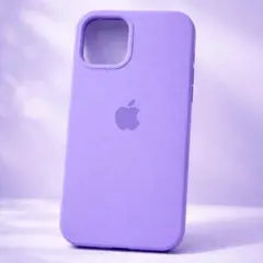 iPhone12mini シリコンケース パープル ラベンダー 可愛い 非純正