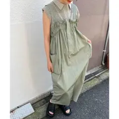 KBF ミリタリーフリルジャンパースカート