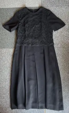 東京ソワール 上半身レース❤︎半袖ワンピースLサイズ❤︎冠婚葬祭