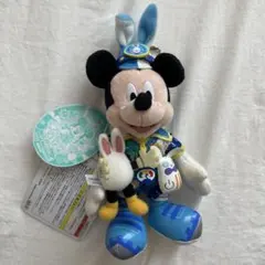 新品タグ付き　ディズニーイースター2919ミッキーマウス　ぬいぐるみバッジ