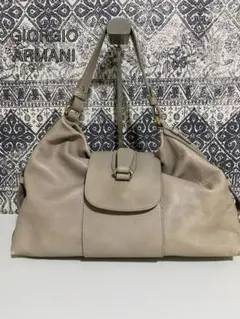 【中古品】 GIORGIO ARMANI レザー ワンショルダーバッグ グレーのサムネイル