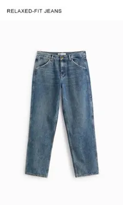 ZARA リラックスフィット デニムパンツ EUR36 ライトブルー