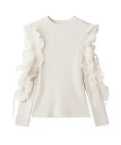 snidel プリーツフリルドッキングニットプルオーバー