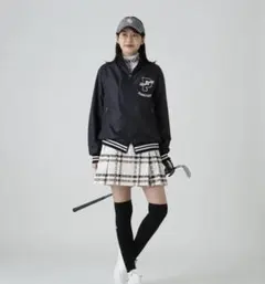 パーリーゲイツレディース パッチワークパフブリスタースカート ＜ロゴ