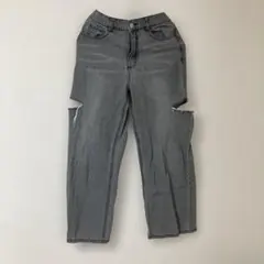 ☆LOVETOXIC ラブトキ　サイドスリット　ダメージデニム　M 150☆