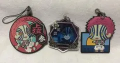 鬼滅の刃 猗窩座 アクリルキーホルダー ラバーストラップ 3点セット