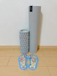 【３点セット】エクササイズヨガマット・ボディローラー・足ツボマッサージ