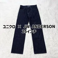 美品✨UNIQLO ストレートジーンズ JW ANDERSON 25 ネイビー