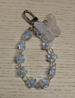 ビーズ ストラップ キーホルダー