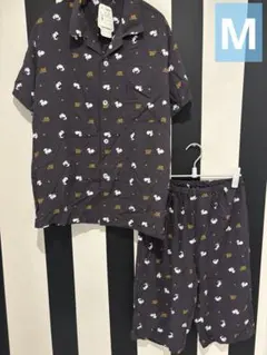 新品　スヌーピーメンズパジャマ　ルームウェア　上下セット　レーヨン