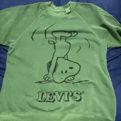 Levis PEANUTS 半袖トレーナー カットオフTシャツ L 緑のサムネイル