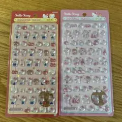 【正規品】ボンボンドロップシール　mini キティ2種類　赤、ピンク