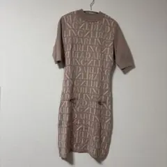 Darich 半袖ニットワンピース くすみピンク