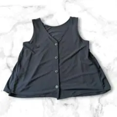 PLSTノースリーブシャツ Sサイズ 　ブラック