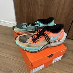 Nike スニーカー オレンジ/ターコイズ