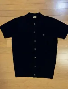 【美品】Gabicci ガビッチ　ニットポロ　ネイビー　モッズ