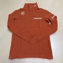PEARLY GATES タートルネックシャツ　オレンジボーダー