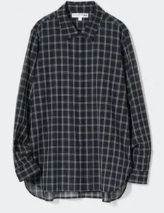 UNIQLO　イネスコラボ　シアー　チェックシャツ　M　レディース