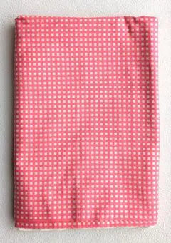 コットンプリント生地　チェック　ピンク　幅１１０cm　長さ１６５cm