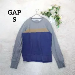 ギャップ メンズスウェット(S)コットングレー クルーネック プルオーバー