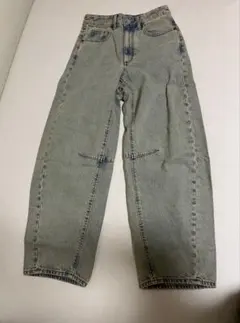GU バレルレッグジーンズ ブルー Sサイズ(丈標準71.0～75.0cm)