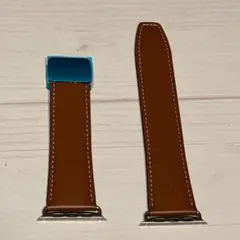 ブラウンのレザーバンド Apple Watch用 フォーマルスタイル