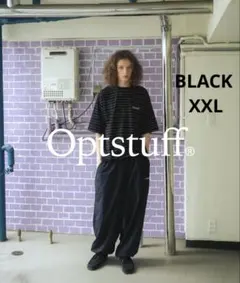 試着のみ optstuff ボーダー Tシャツ XXL ブラック 試着のみ optstuff ボーダー Tシャツ XXL ブラック - メルカリ