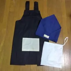 新品　130〜140 キッズエプロン&三角巾