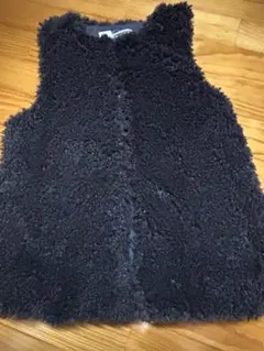 新品‼️フカヤオリジナルファーベスト チャコールグレー　サイズF
